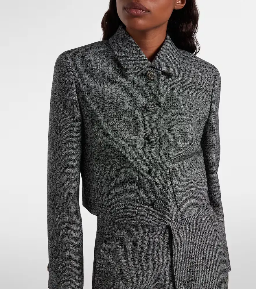 Gucci Cropped wool jacket | Thumbnail 4 Gucci Cropped wool jacket | Thumbnail 4