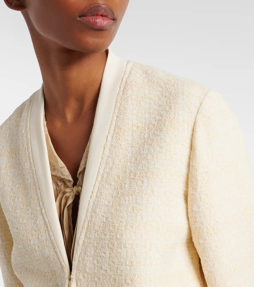 Gucci Checked cotton-blend tweed jacket | Thumbnail 5