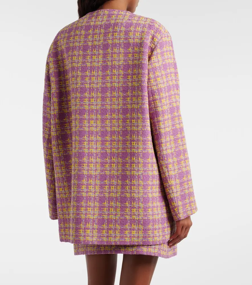 Gucci Checked cotton-blend tweed jacket | Thumbnail 3