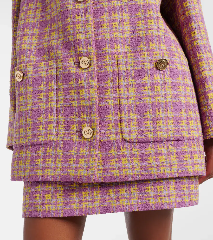 Gucci Checked cotton-blend tweed jacket | Thumbnail 4