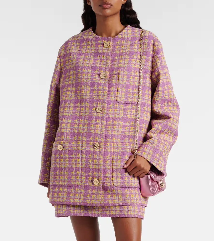 Gucci Checked cotton-blend tweed jacket | Thumbnail 5
