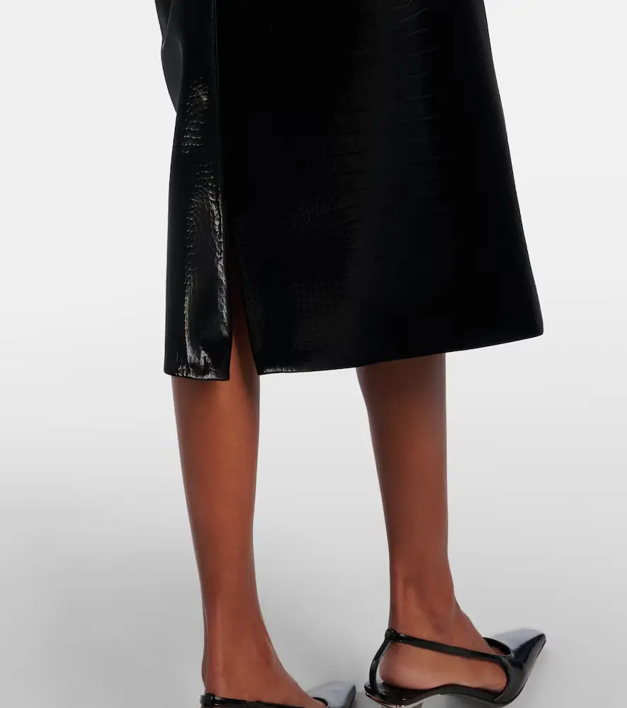 Gucci Croc-effect leather pencil skirt | Thumbnail 3