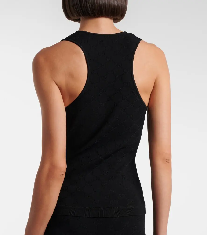 Gucci GG cotton-blend jacquard tank top | Thumbnail 3 Gucci GG cotton-blend jacquard tank top | Thumbnail 3