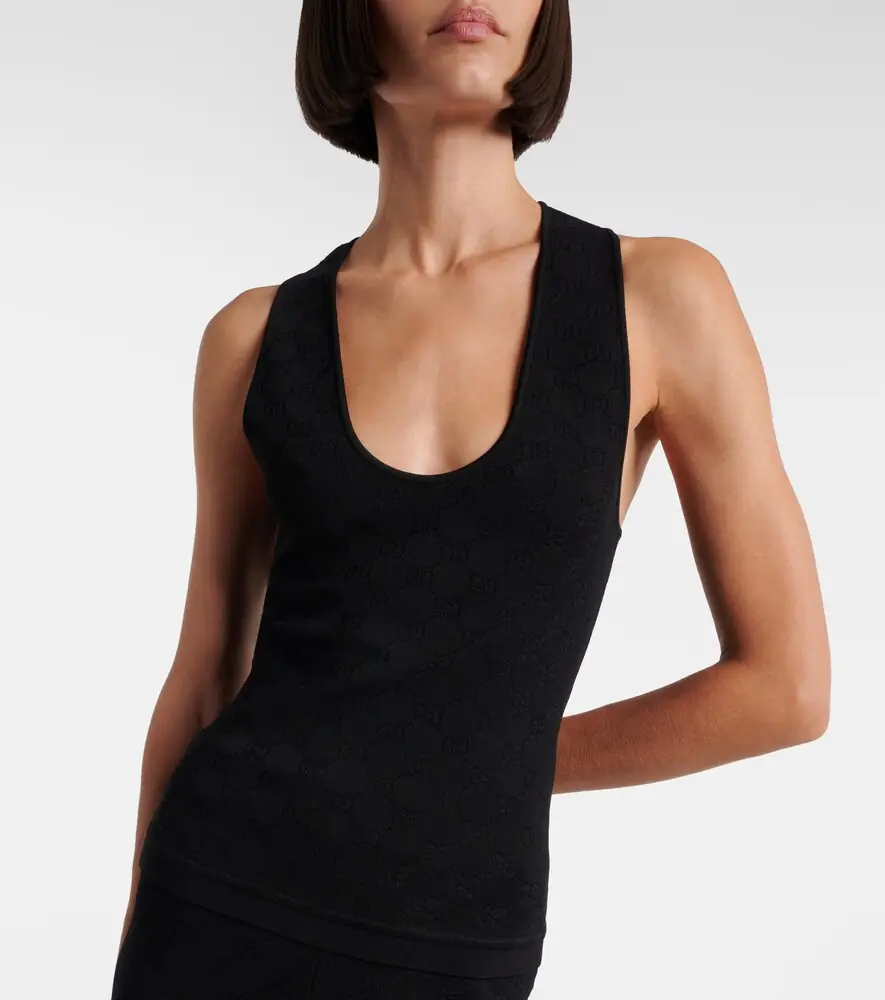 Gucci GG cotton-blend jacquard tank top | Thumbnail 4 Gucci GG cotton-blend jacquard tank top | Thumbnail 4