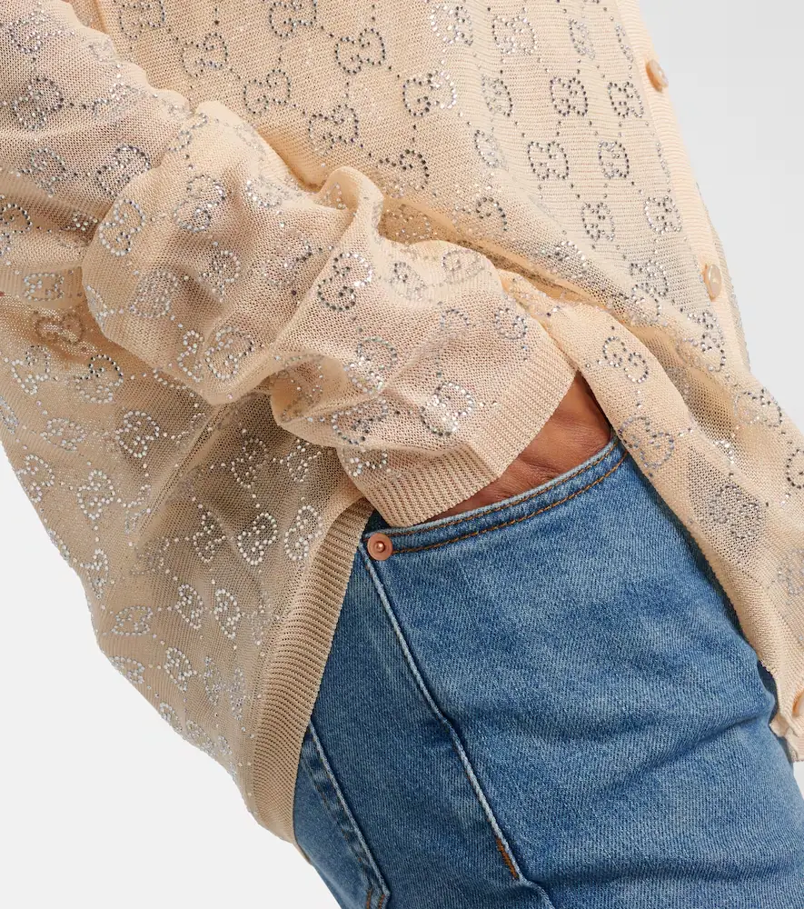 Gucci GG embellished silk cardigan | Thumbnail 2 Gucci GG embellished silk cardigan | Thumbnail 2