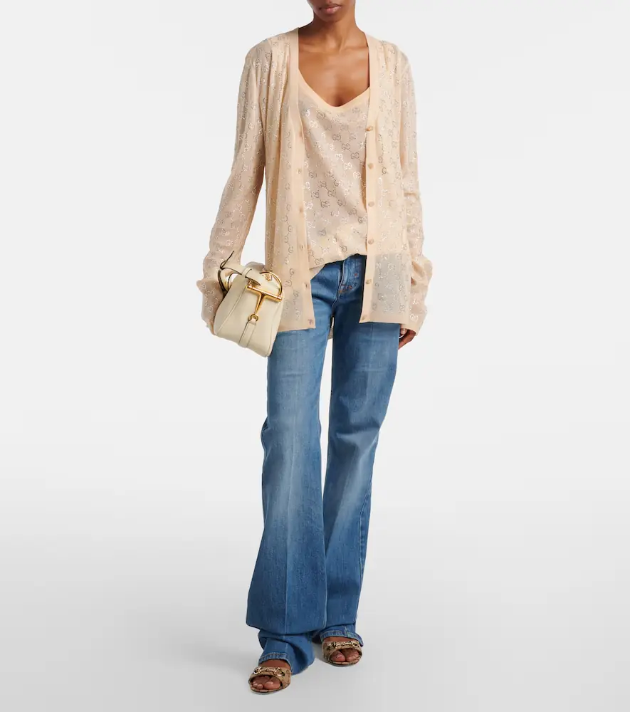 Gucci GG embellished silk cardigan | Thumbnail 6 Gucci GG embellished silk cardigan | Thumbnail 6