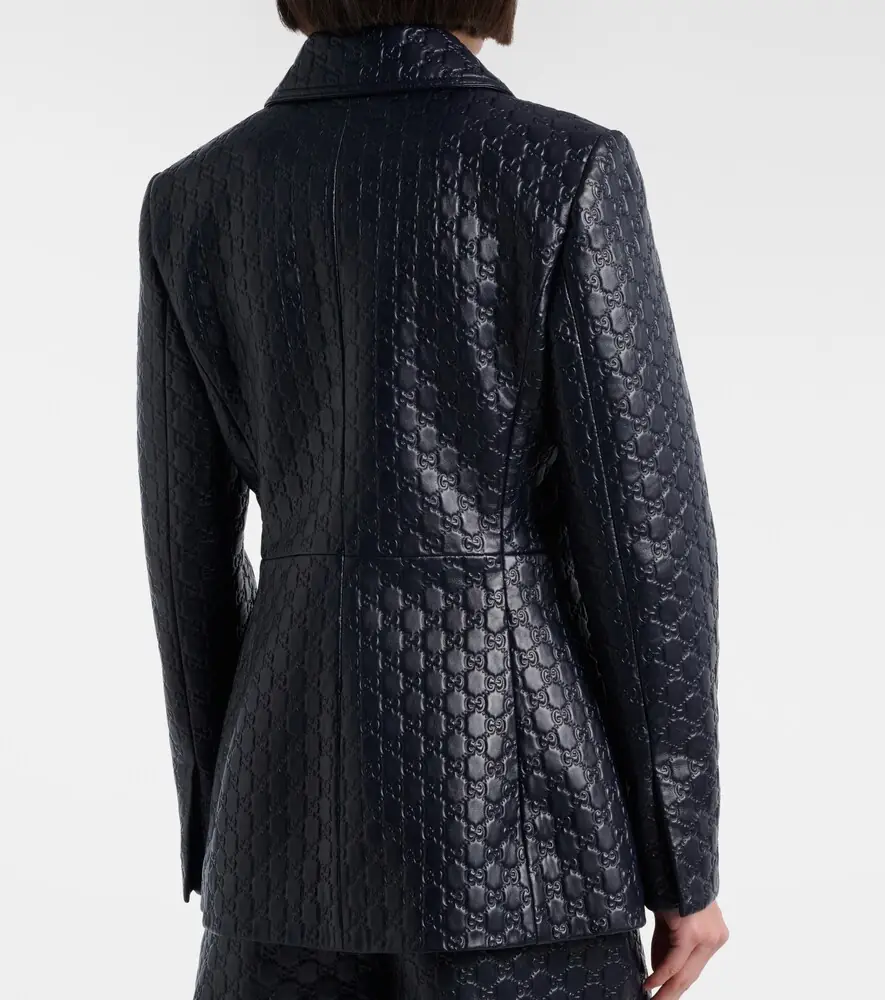 Gucci GG embossed leather jacket | Thumbnail 5 Gucci GG embossed leather jacket | Thumbnail 5