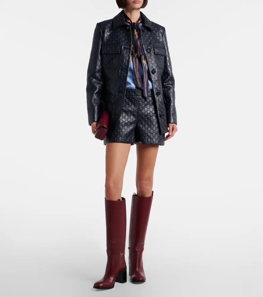Gucci GG embossed leather jacket | Thumbnail 7 Gucci GG embossed leather jacket | Thumbnail 7