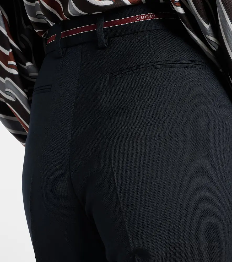 Gucci Logo wool straight pants | Thumbnail 3 Gucci Logo wool straight pants | Thumbnail 3
