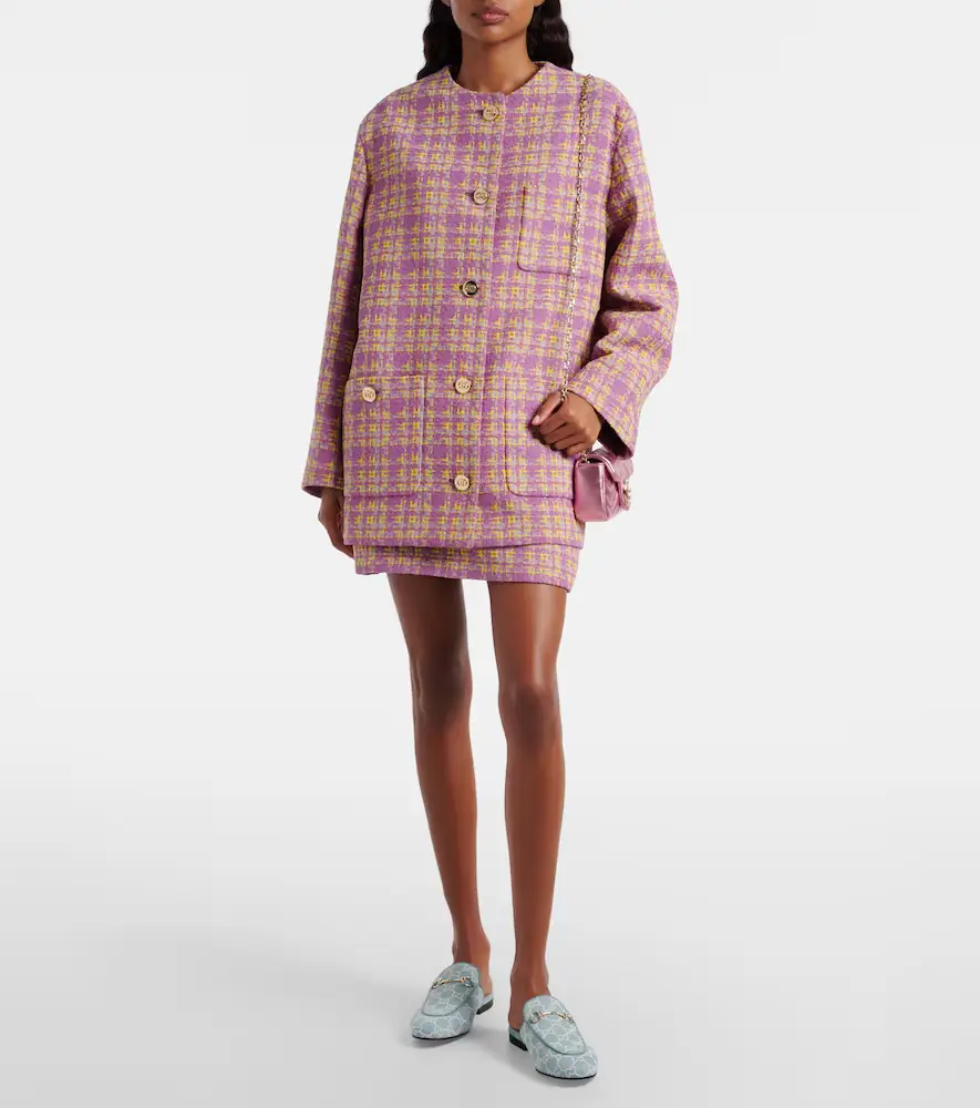 Gucci Checked cotton-blend tweed miniskirt | Thumbnail 5 Gucci Checked cotton-blend tweed miniskirt | Thumbnail 5