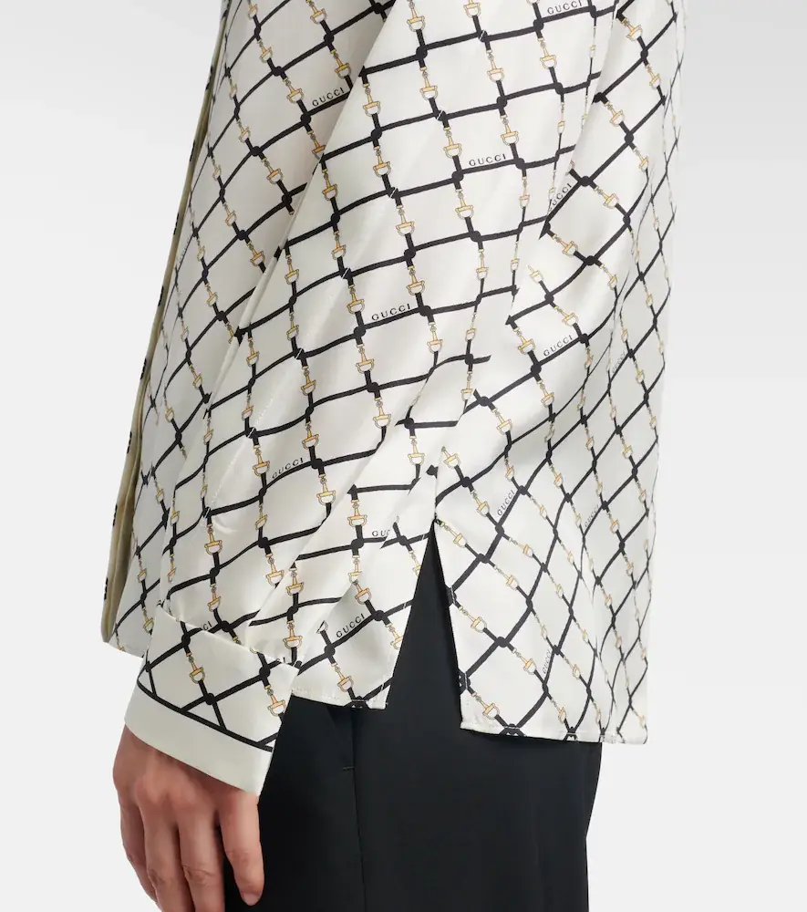 Gucci Horsebit silk twill shirt | Thumbnail 2 Gucci Horsebit silk twill shirt | Thumbnail 2