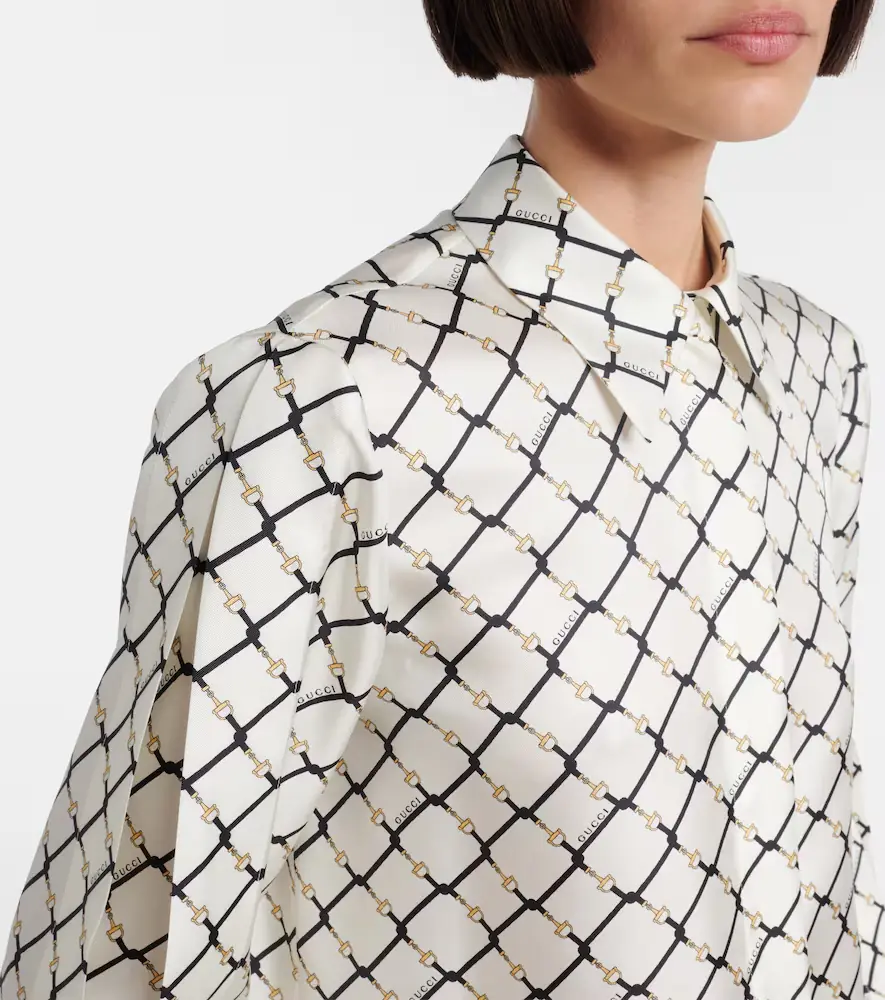 Gucci Horsebit silk twill shirt | Thumbnail 6 Gucci Horsebit silk twill shirt | Thumbnail 6