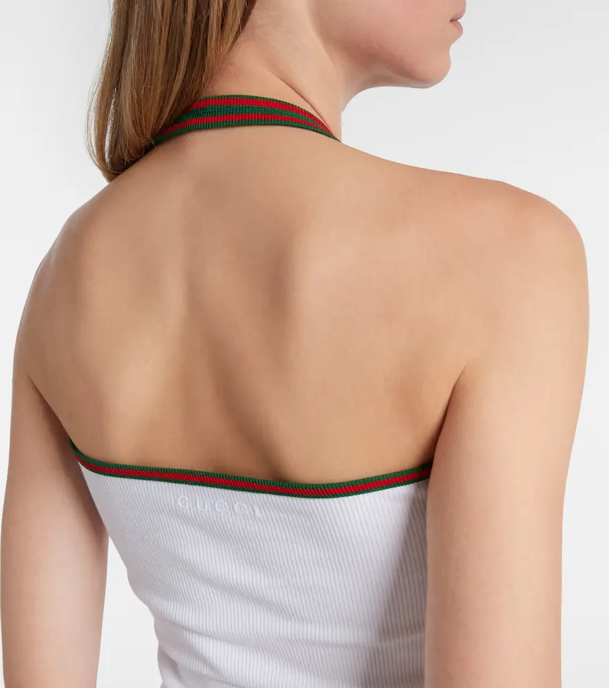 Gucci Web Stripe cotton-blend jersey top | Thumbnail 5 Gucci Web Stripe cotton-blend jersey top | Thumbnail 5
