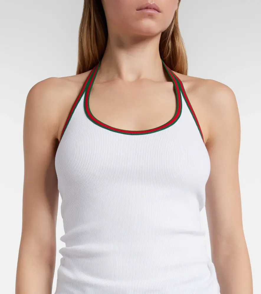 Gucci Web Stripe cotton-blend jersey top | Thumbnail 6 Gucci Web Stripe cotton-blend jersey top | Thumbnail 6
