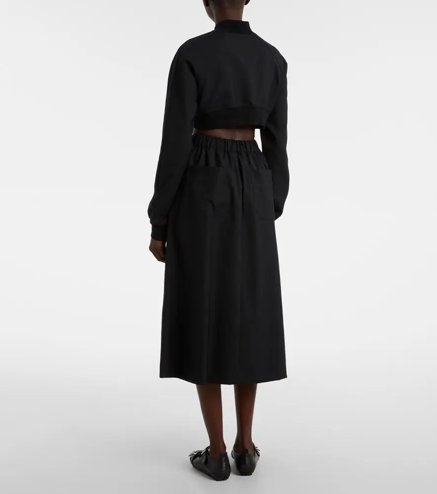 NOIR KEI NINOMIYA Wool midi skirt | Thumbnail 2