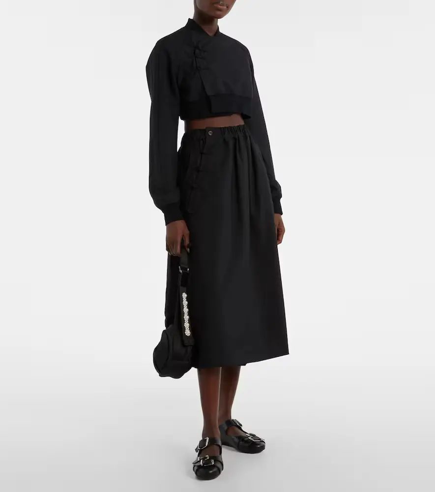 NOIR KEI NINOMIYA Wool midi skirt | Thumbnail 3