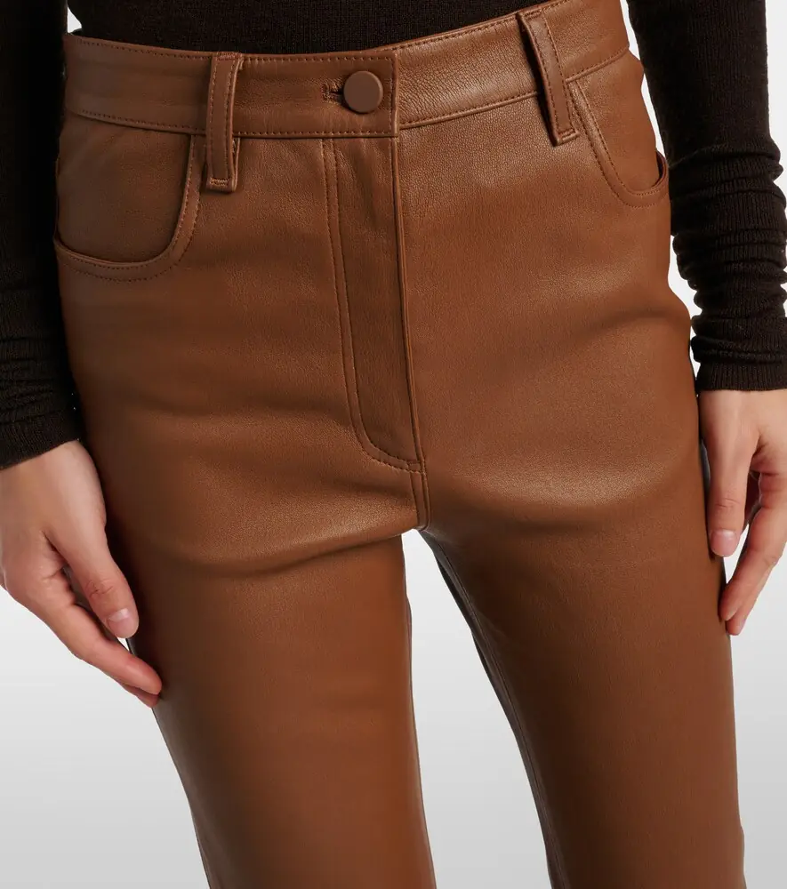 Joseph Cropped leather bootcut pants | Thumbnail 4 Joseph Cropped leather bootcut pants | Thumbnail 4