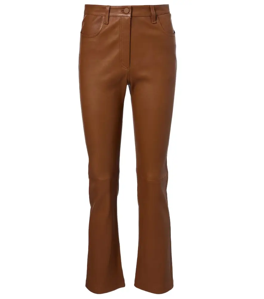 Joseph Cropped leather bootcut pants | Image 1 Joseph Cropped leather bootcut pants | Image 1