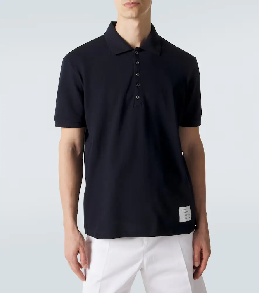 Thom Browne 4-Bar cotton piqué polo shirt | Thumbnail 3