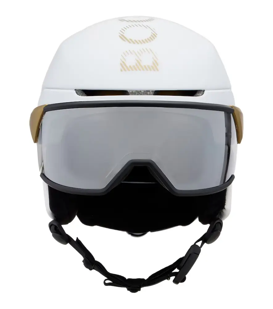Bogner Logo leather-trimmed ski helmet