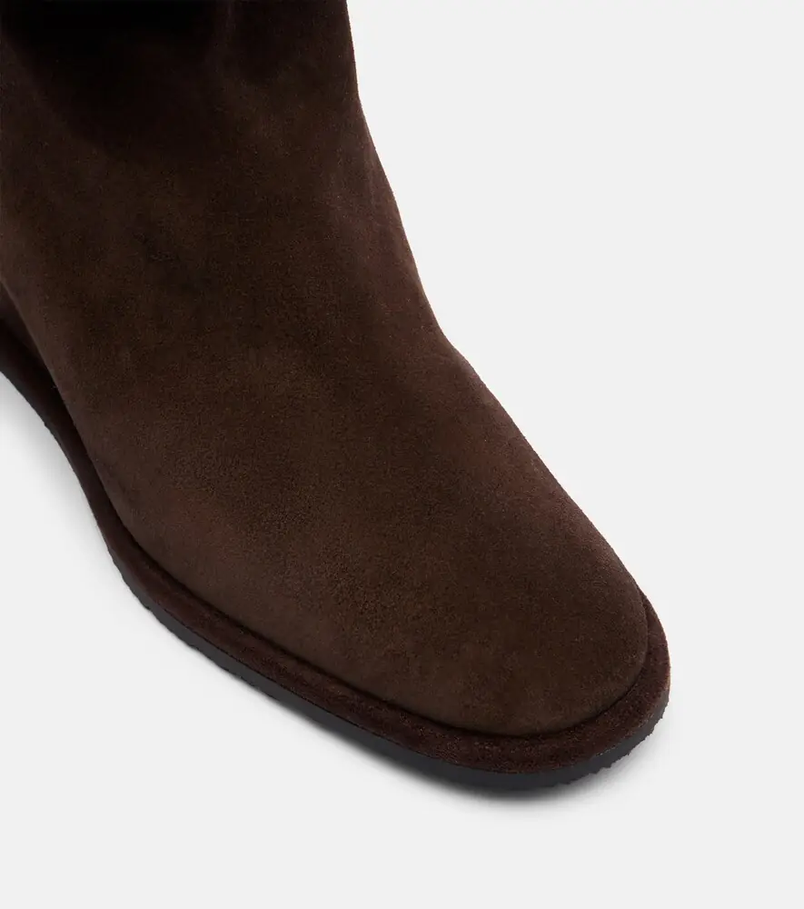 Yves Salomon Shearling-lined suede wedge ankle boots | Thumbnail 4 Yves Salomon Shearling-lined suede wedge ankle boots | Thumbnail 4