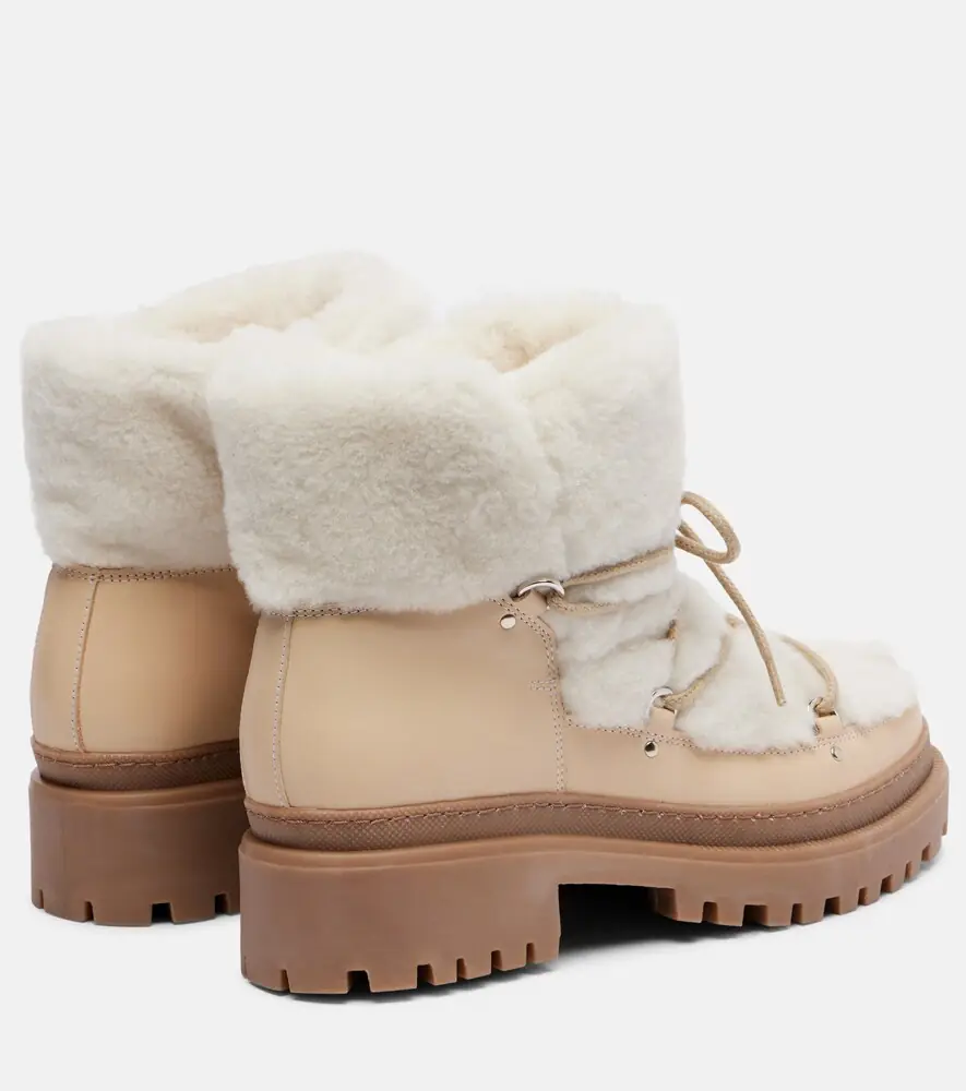 Yves Salomon Shearling and leather ankle boots | Thumbnail 2 Yves Salomon Shearling and leather ankle boots | Thumbnail 2