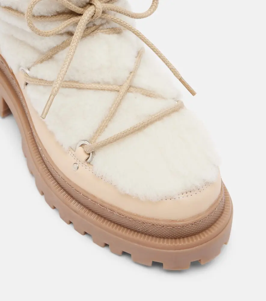 Yves Salomon Shearling and leather ankle boots | Thumbnail 3 Yves Salomon Shearling and leather ankle boots | Thumbnail 3