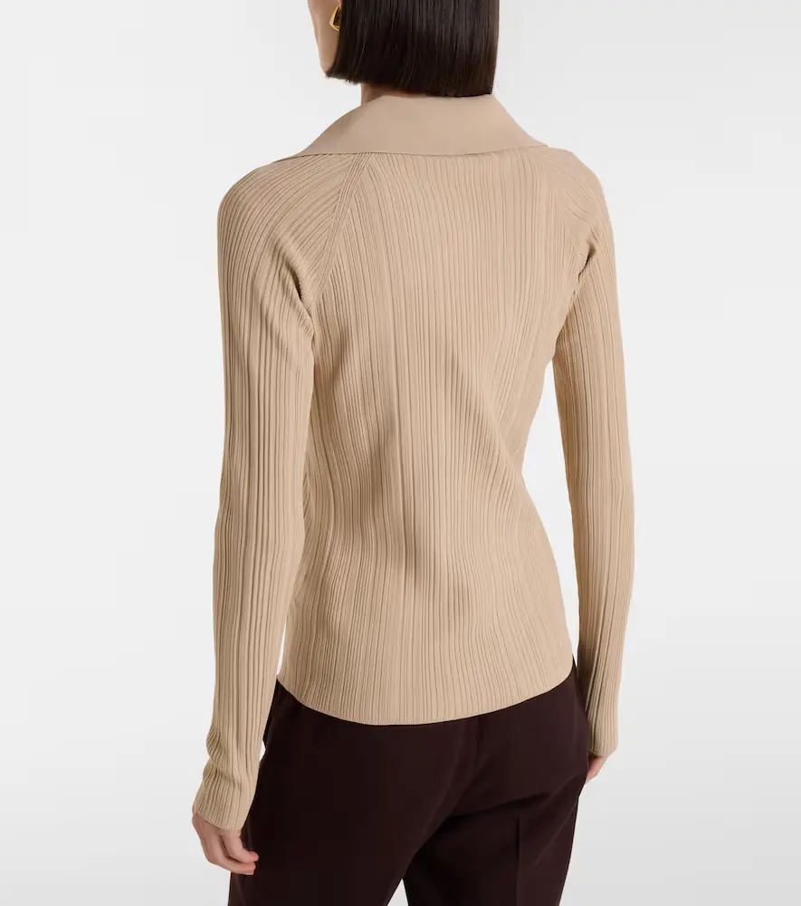Joseph Chelia ribbed-knit polo sweater | Thumbnail 6