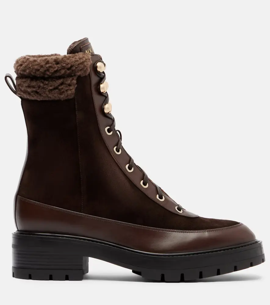 Aquazzura Very Cortina suede lace-up boots | Thumbnail 2