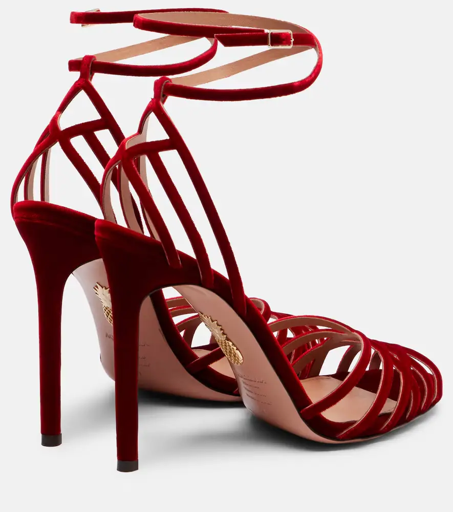 Aquazzura Wild Dream 105 velvet sandals | Thumbnail 3