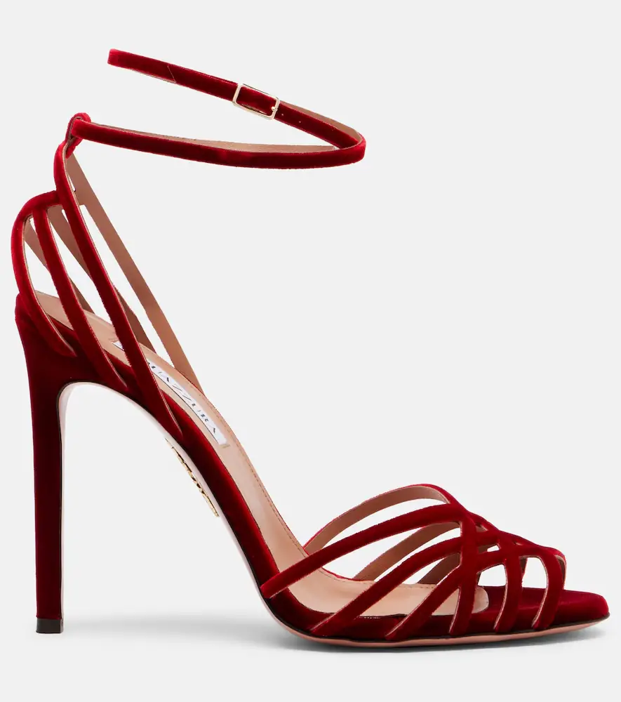 Aquazzura Wild Dream 105 velvet sandals | Thumbnail 4