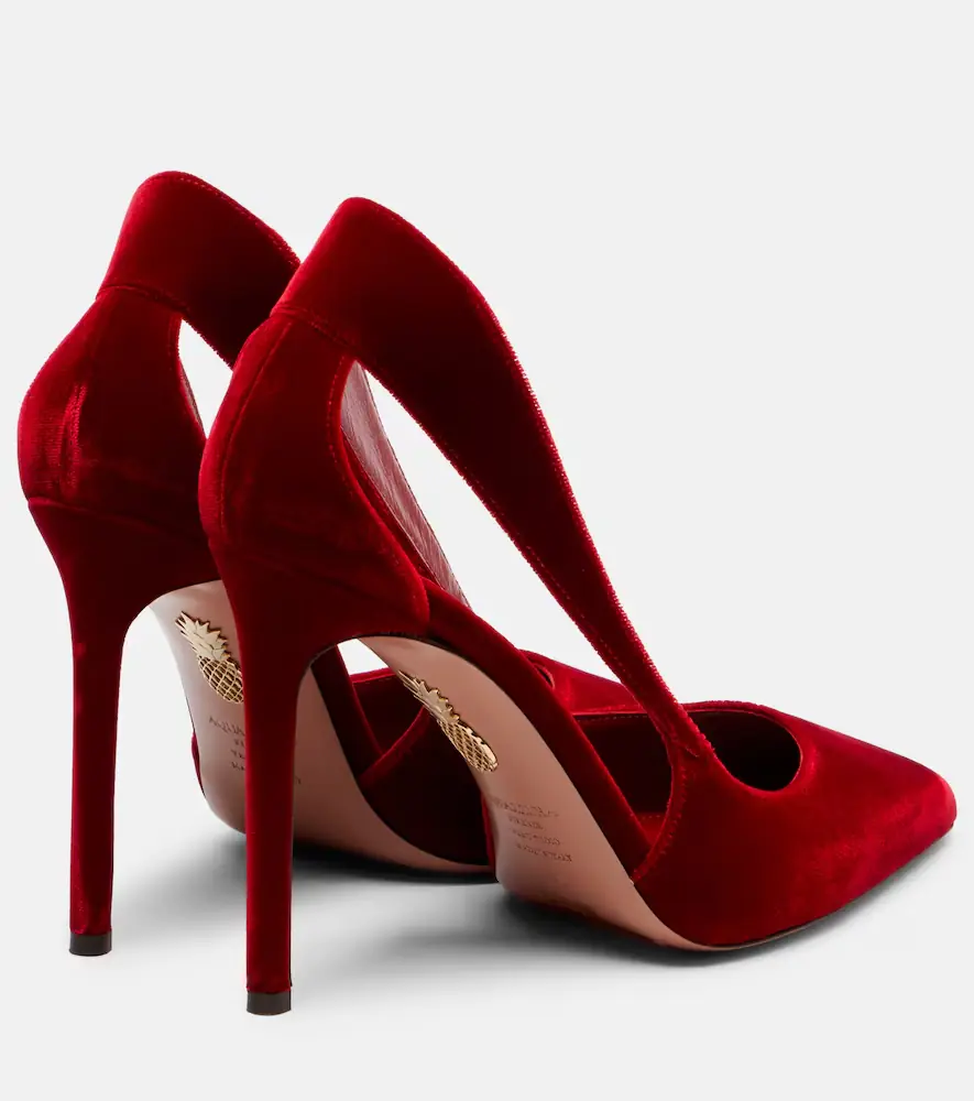 Aquazzura Dangerous Liaisons 105 velvet pumps | Thumbnail 2