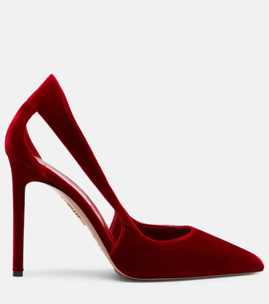Aquazzura Dangerous Liaisons 105 velvet pumps | Thumbnail 4