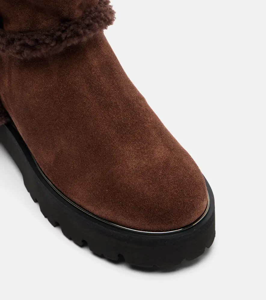 Aquazzura Teddi shearling-trimmed suede ankle boots | Thumbnail 4 Aquazzura Teddi shearling-trimmed suede ankle boots | Thumbnail 4