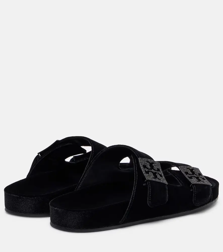 Tory Burch Mellow embellished velvet slides | Thumbnail 3