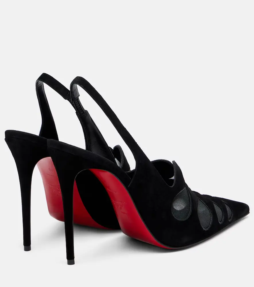 Christian Louboutin Circus Max suede and mesh slingback pumps | Thumbnail 2 Christian Louboutin Circus Max suede and mesh slingback pumps | Thumbnail 2