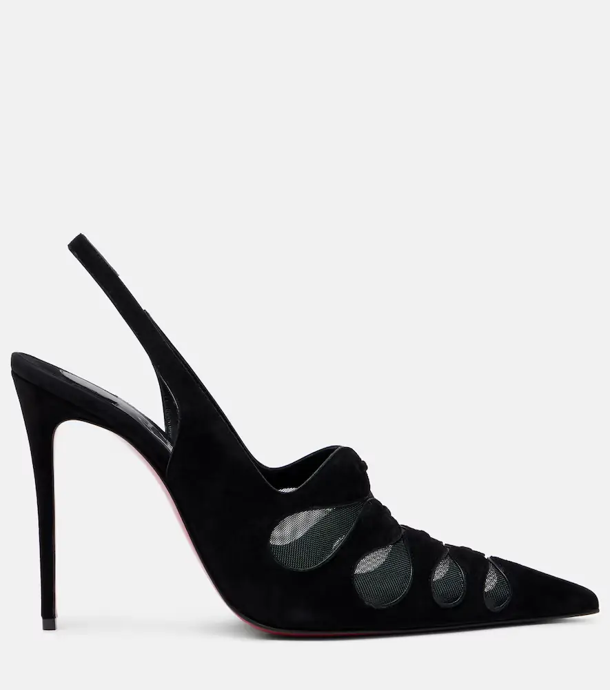 Christian Louboutin Circus Max suede and mesh slingback pumps | Thumbnail 3 Christian Louboutin Circus Max suede and mesh slingback pumps | Thumbnail 3