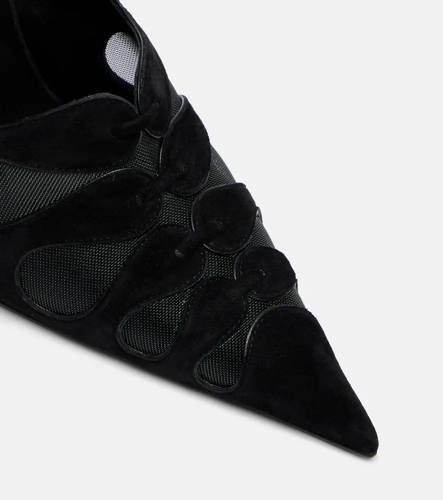 Christian Louboutin Circus Max suede and mesh slingback pumps | Thumbnail 4 Christian Louboutin Circus Max suede and mesh slingback pumps | Thumbnail 4