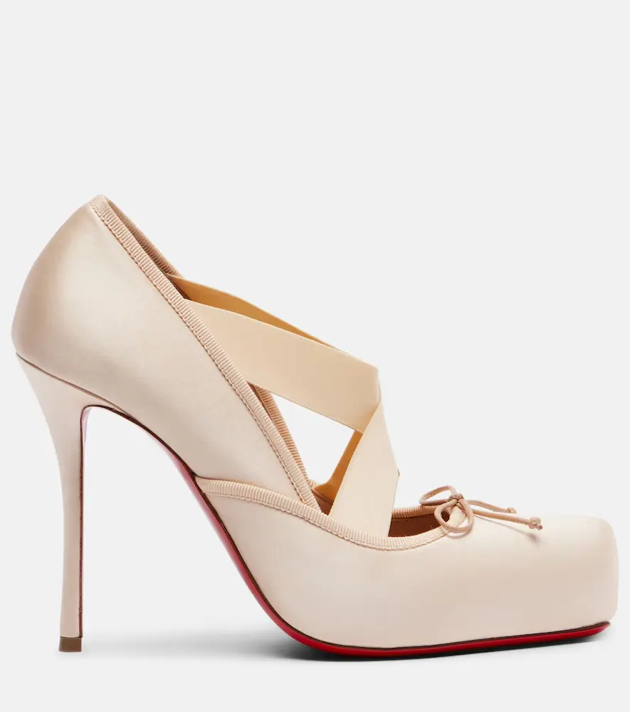 Christian Louboutin Cassiasticina satin pumps | Thumbnail 2 Christian Louboutin Cassiasticina satin pumps | Thumbnail 2