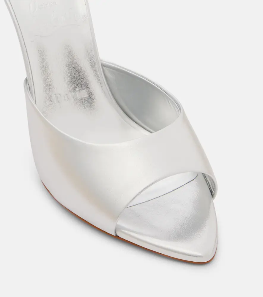 Christian Louboutin Miss Z 100 metallic leather mules | Thumbnail 2