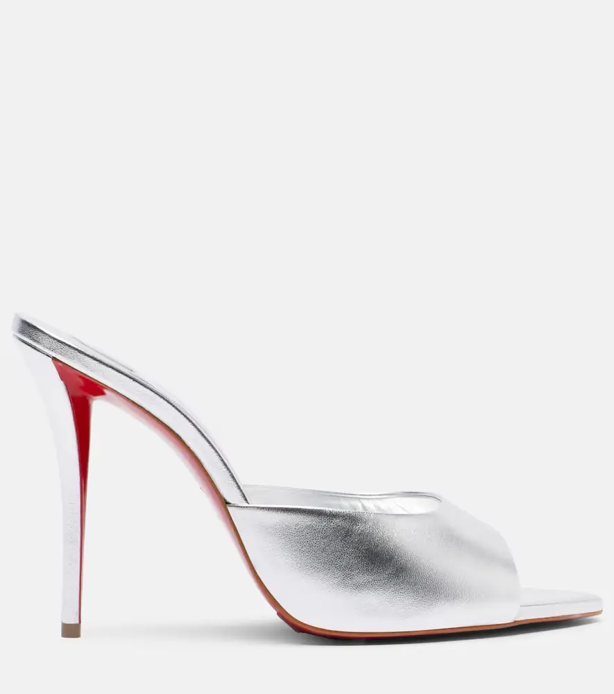 Christian Louboutin Miss Z 100 metallic leather mules | Thumbnail 3
