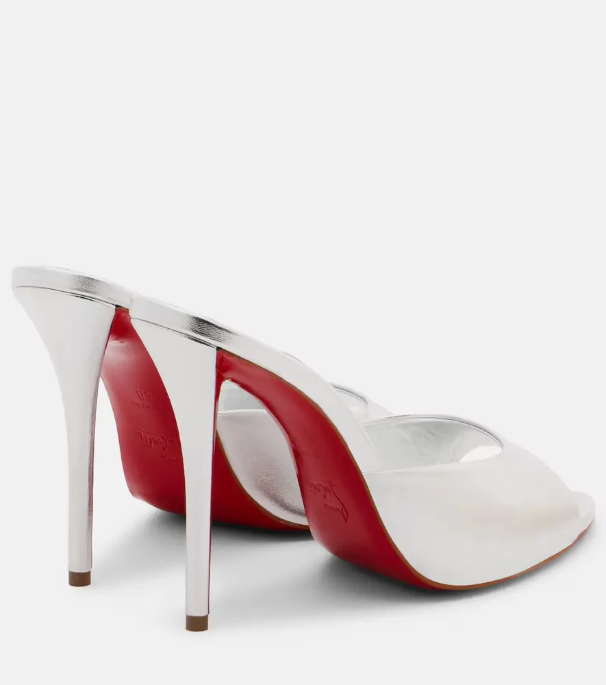Christian Louboutin Miss Z 100 metallic leather mules | Thumbnail 4