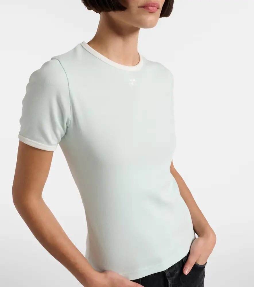 Courrèges Courrèges Signature logo cotton T-shirt | Thumbnail 5 Courrèges Courrèges Signature logo cotton T-shirt | Thumbnail 5