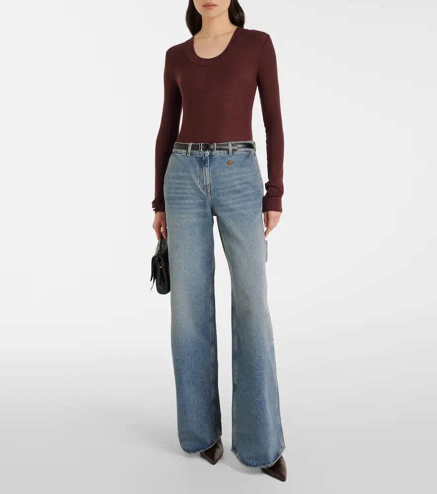 Courrèges Courrèges Logo wide-leg jeans | Thumbnail 5 Courrèges Courrèges Logo wide-leg jeans | Thumbnail 5