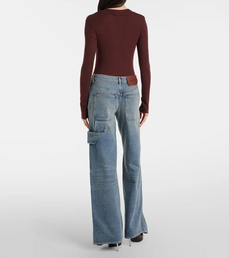 Courrèges Courrèges Logo wide-leg jeans | Thumbnail 6 Courrèges Courrèges Logo wide-leg jeans | Thumbnail 6