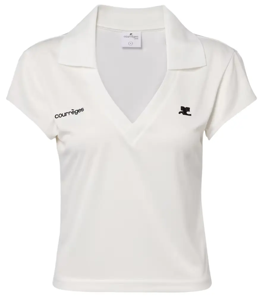 Courreges Courrèges Logo jersey polo shirt | Image 1 Courreges Courrèges Logo jersey polo shirt | Image 1