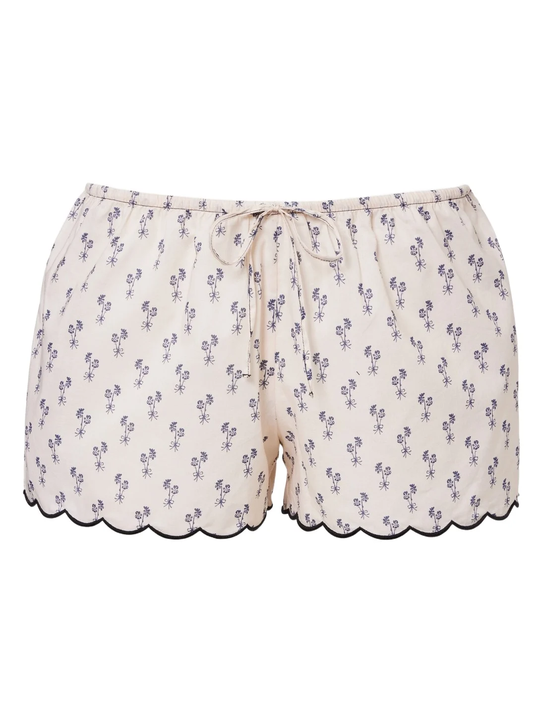 Cynthia floral scalloped cotton shorts