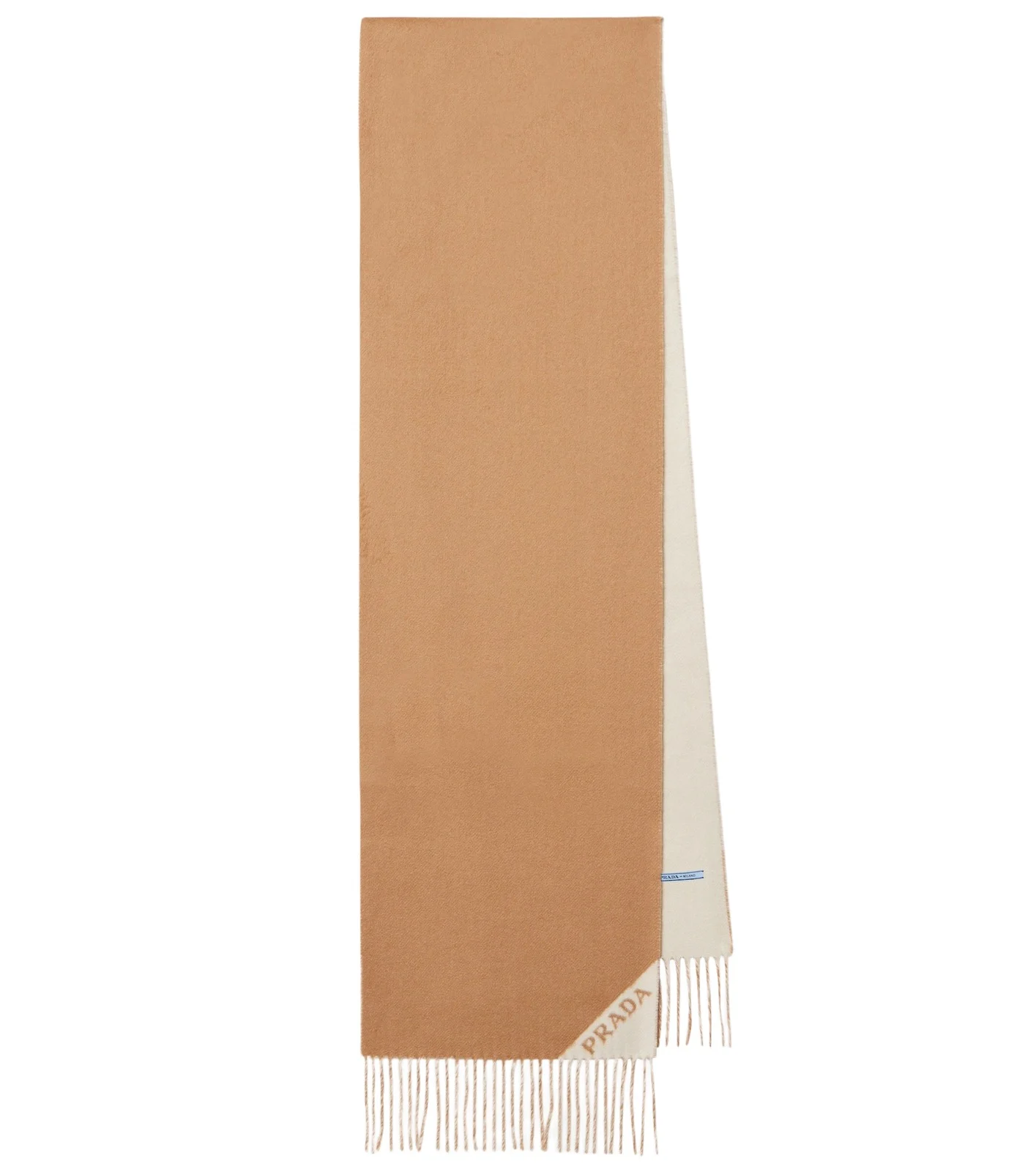 Fringed cashmere scarf