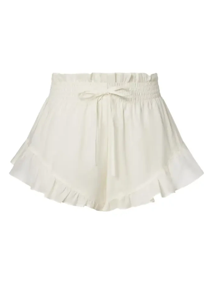Ruffled cotton shorts Ruffled cotton shorts