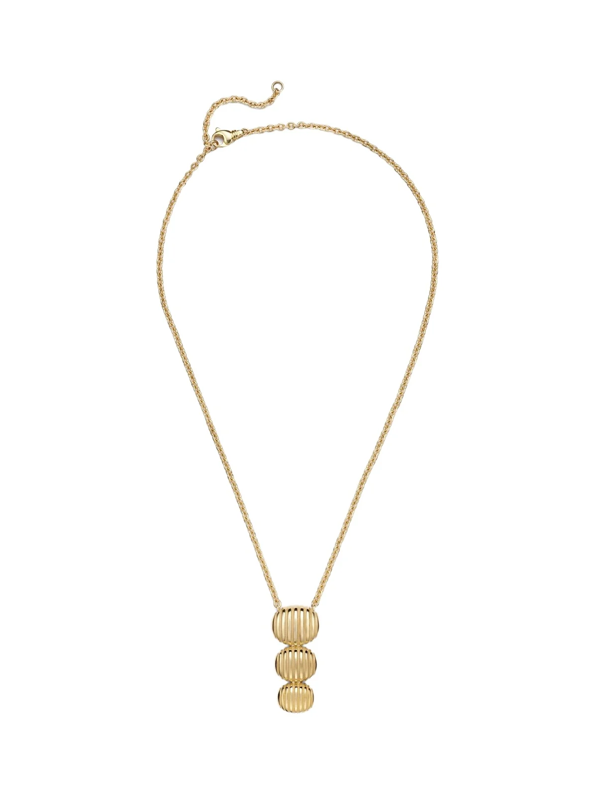 Isla Triple Oval 18kt gold pendant necklace